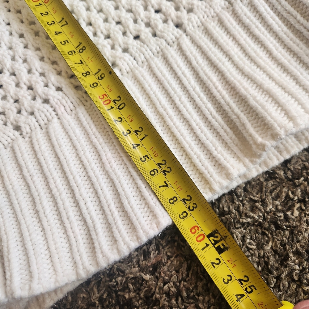Express X Olivia Culpo White Chunky Open Knit Cardigan Size XS - Picture 13 of 14